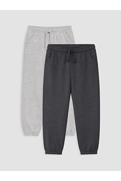 LC Waikiki Lcw Kids Anthracite Boys' Jogger Sweatpants 2-Pack