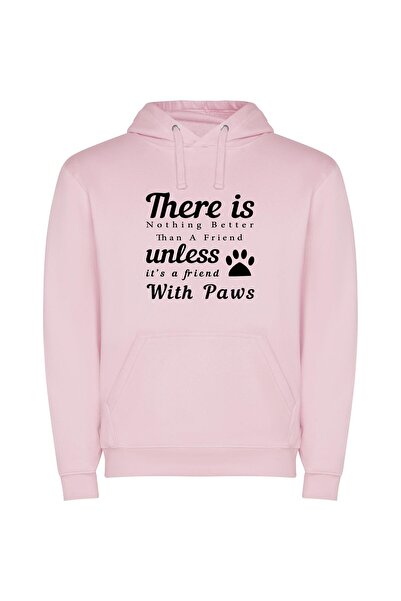 iLovePrints Pawsitive Bonds of Friendship Φούτερ με κουκούλα σε χρώμα Ροζ