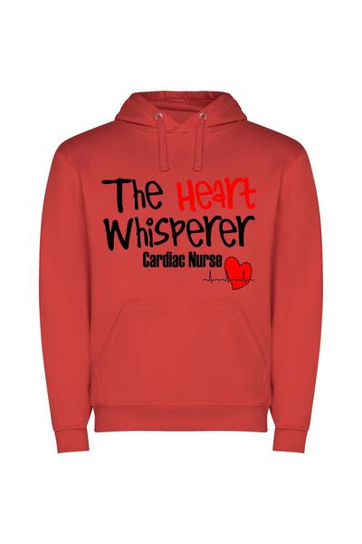 iLovePrints Whispering Heart Logo Inspired Φούτερ με κουκούλα σε χρώμα Κόκκινο