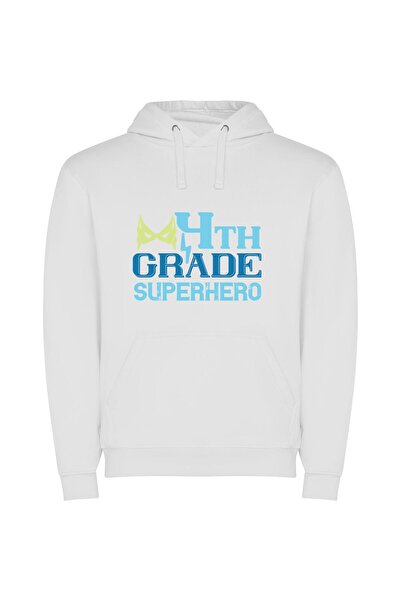 iLovePrints Super Art Hero Squad Φούτερ με κουκούλα σε χρώμα Λευκό