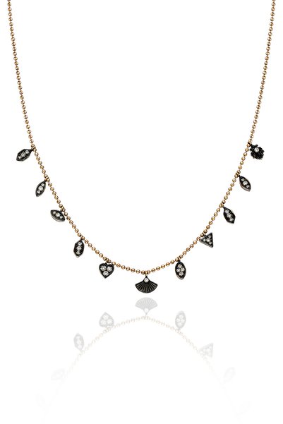 Coy Diamond Minimal Kolye,Sallantı Detaylı Kolye,14 Ayar Altın Doğal Pırlanta...