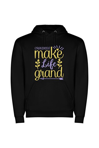 iLovePrints Grandkids: Life's Grand Finale Φούτερ με κουκούλα σε χρώμα Μαύρο