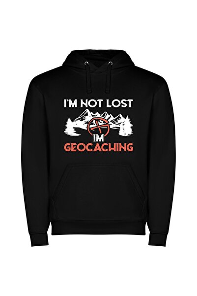 iLovePrints GeoQuest: Lost & Found Φούτερ με κουκούλα σε χρώμα Μαύρο