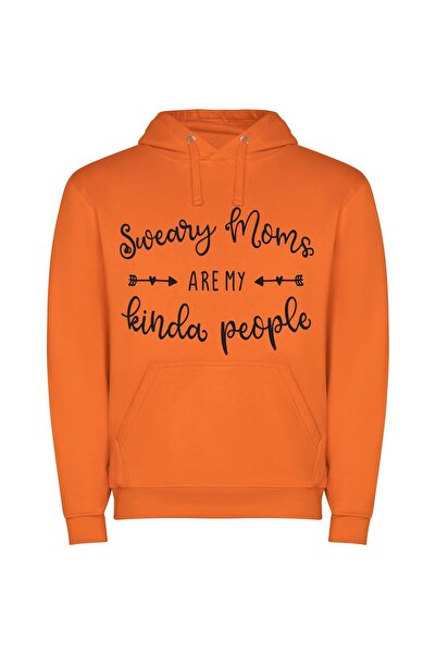 iLovePrints Mood Masters: Apologetic Mothers Φούτερ με κουκούλα σε χρώμα Πορτ...