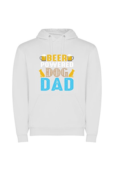 iLovePrints Daddy's Best Fur Friend Φούτερ με κουκούλα σε χρώμα Λευκό