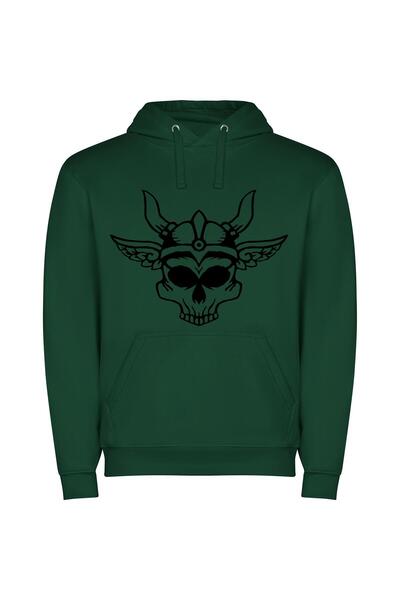 iLovePrints Enchanted Horned Phoenix Φούτερ με κουκούλα σε χρώμα Πράσινο