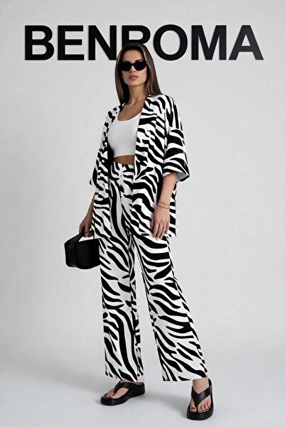 BENROMA SET KIMONO ȘI PANTALONI (PARTEA SUPERIOARĂ ȘI INFERIORĂ)