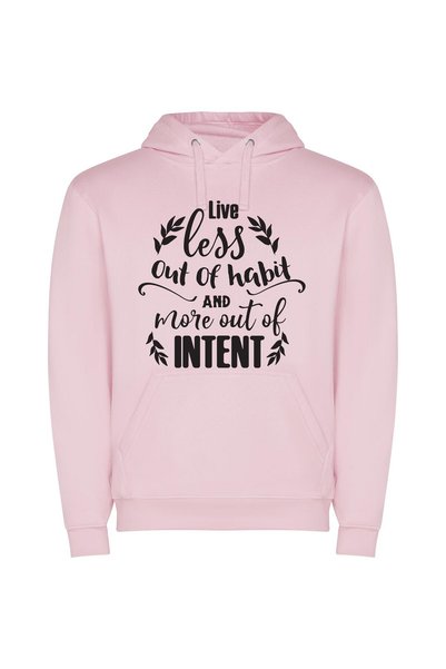 iLovePrints Intentful Living Φούτερ με κουκούλα σε χρώμα Ροζ