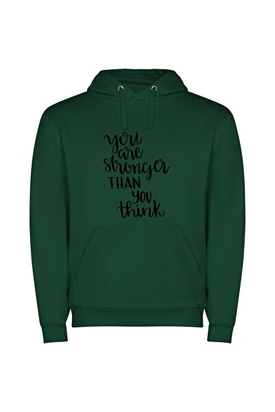 iLovePrints Unleash Inner Strength Φούτερ με κουκούλα σε χρώμα Πράσινο