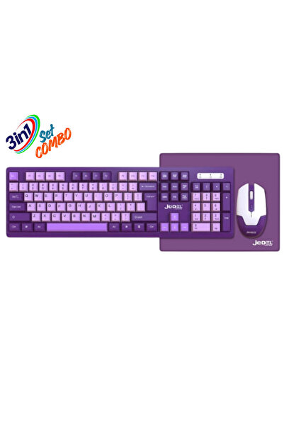 Sarftech Kablosuz 3in1 Set Ergonomik Klavye Mouse Mousepad Set -2.4Ghz USB Al...