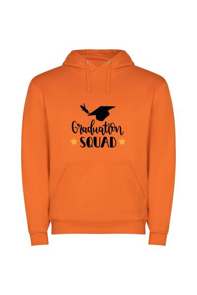 iLovePrints Elite Graduation Squad Φούτερ με κουκούλα σε χρώμα Πορτοκαλί