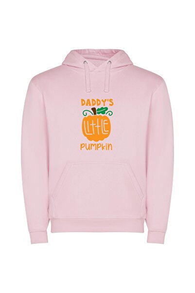 iLovePrints Precious Pumpkin Portrait Φούτερ με κουκούλα σε χρώμα Ροζ