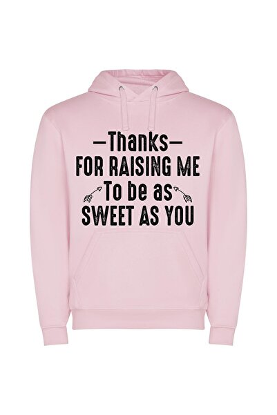 iLovePrints Sugar-Coated Gratitude Φούτερ με κουκούλα σε χρώμα Ροζ