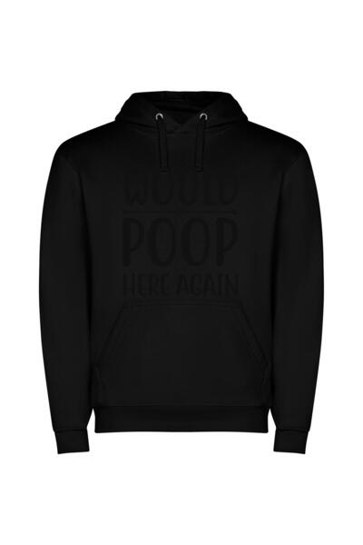 iLovePrints Colorless Feedback: Poop Edition Φούτερ με κουκούλα σε χρώμα Μαύρο