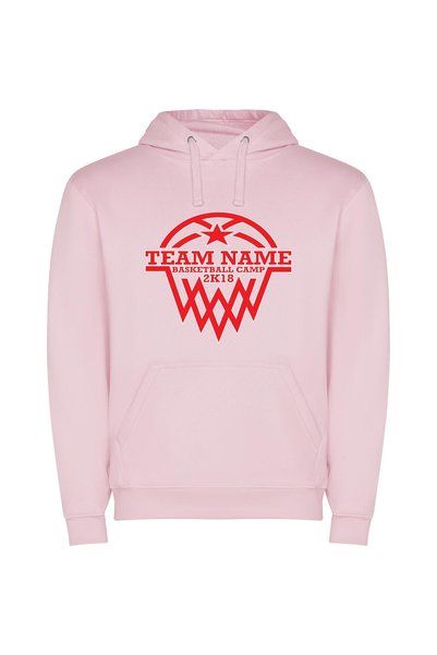 iLovePrints Bold & Dynamic HoopCamp Φούτερ με κουκούλα σε χρώμα Ροζ