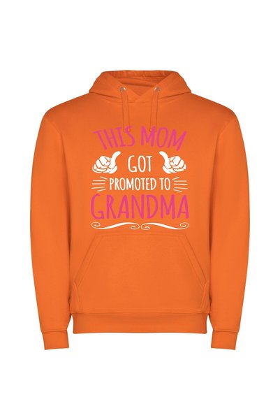 iLovePrints Grandma's Promotion Parade Φούτερ με κουκούλα σε χρώμα Πορτοκαλί