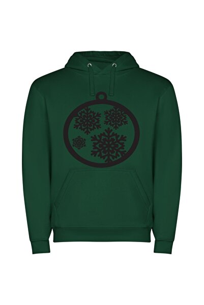 iLovePrints Hyper Detailed Snowflake Ornament Φούτερ με κουκούλα σε χρώμα Πρά...