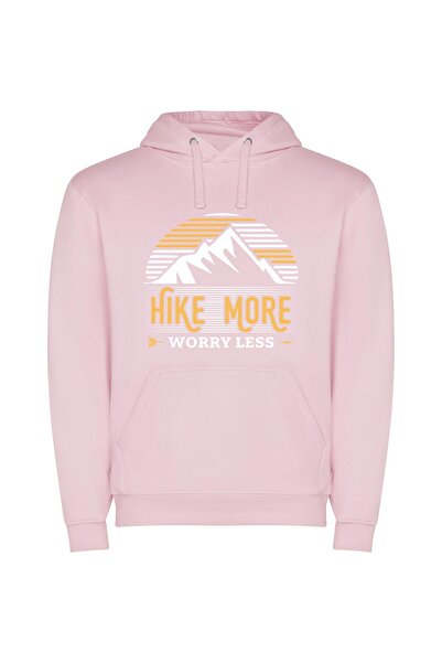 iLovePrints Unbounded Hiking Serenity Φούτερ με κουκούλα σε χρώμα Ροζ