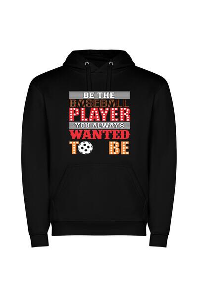 iLovePrints Dream Ballplayer Art Collection Φούτερ με κουκούλα σε χρώμα Μαύρο