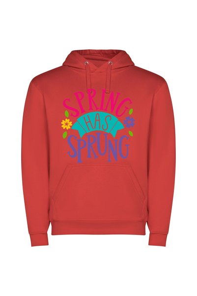 iLovePrints Blossom Bliss Φούτερ με κουκούλα σε χρώμα Κόκκινο