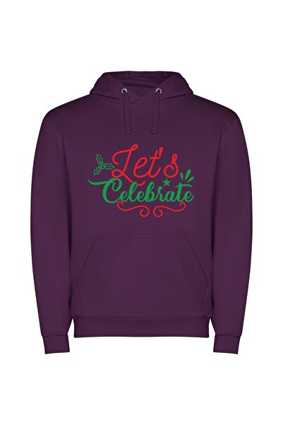 iLovePrints Colorful Adobe Celebration Φούτερ με κουκούλα σε χρώμα Μωβ