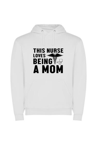 iLovePrints Nurse-Mom: Passionate Caregiver's Journey Φούτερ με κουκούλα σε χ...