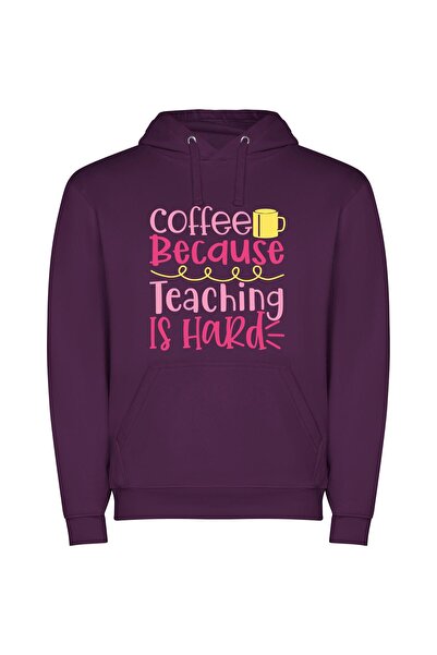 iLovePrints Coffee: Teaching's Invigorating Grind Φούτερ με κουκούλα σε χρώμα...