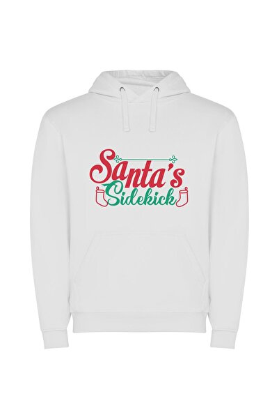 iLovePrints Sleigh chic: Adobe, Shutterstock Φούτερ με κουκούλα σε χρώμα Λευκό