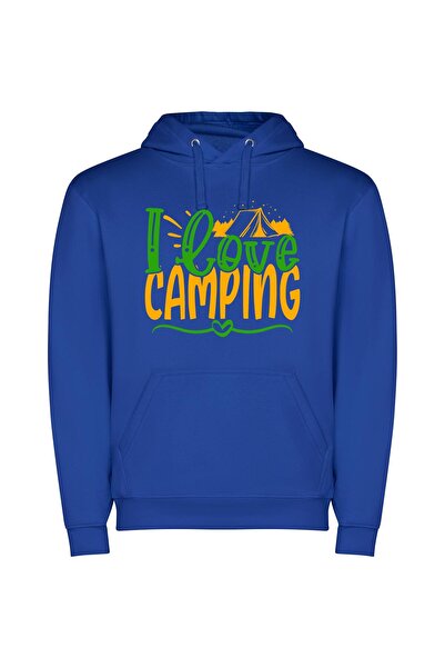 iLovePrints Tentastic Glamp-camp Delight Φούτερ με κουκούλα σε χρώμα Μπλε