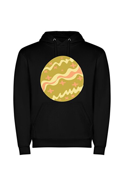 iLovePrints Artistic Easter Egg Creation Φούτερ με κουκούλα σε χρώμα Μαύρο