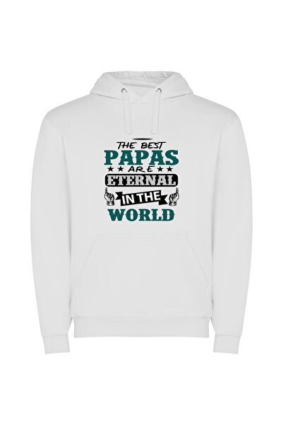 iLovePrints Supreme Papa Selections Φούτερ με κουκούλα σε χρώμα Λευκό