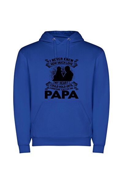 iLovePrints Infinite Parental Love Φούτερ με κουκούλα σε χρώμα Μπλε