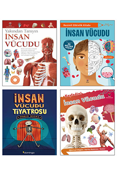 Tübitak Yayınları Yakından Tanıyın İnsan Vücudu + İnsan Vücudu Resimli Etkinl...
