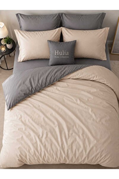 hulia home Elastic Sheet Duvet Cover Set Double Sided Ranforce