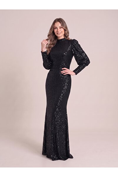MD MODA DEMİRKAYA Pul Palet Astarlı Balık Abiye