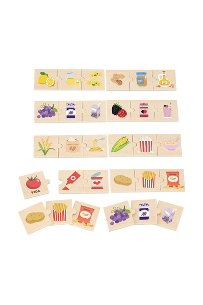 Viga Set de puzzle-uri Descoperă legăturile dintre natură și alimentația