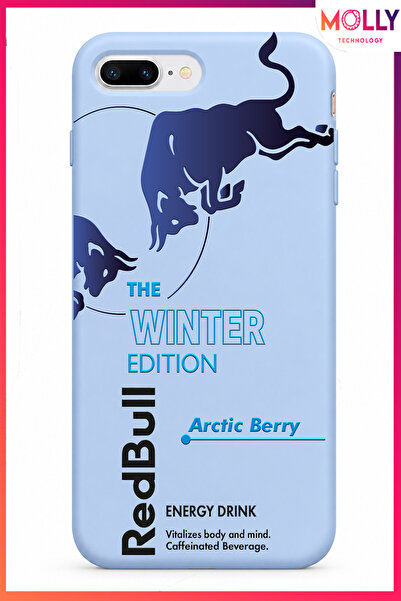 Molly iPhone 7/8 PLUS İçin Bebe Mavisi Redbull The Winter Edition Desenli İçi...