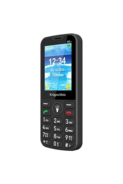 Kruger&Matz KM0924-4G Senior Phone, Dual SIM, 4G, Black