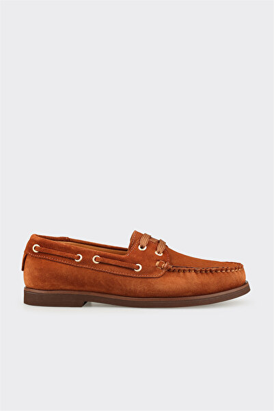 Elle Shoes Camel Deri Kadın Günlük Ayakkabı
