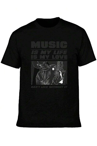 2BIR Men' Vintage Is My Life T-Shirt - Sheet Music Graphic Tee, Retro Musicia...
