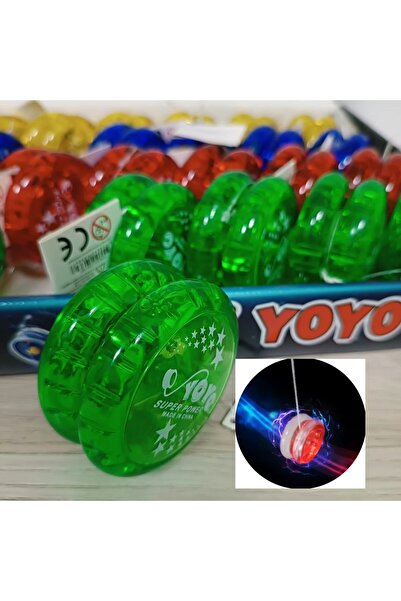Shoplandu Led Işıklı Yanıp Sönen Rengarenk Yoyo Nostaljik Topaç Oyuncak Kaliteli Rulmanlı Pro Yoyo 1 Adet