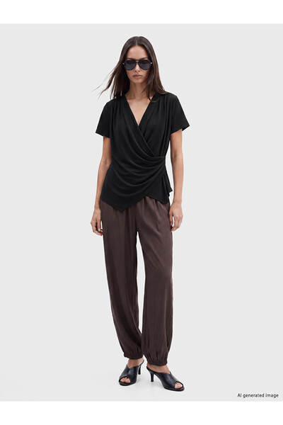 LC Waikiki Brown Women's Jogger Pants with Elastic Waist