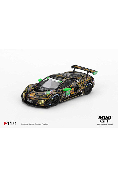 mini gt سيارة شيفروليه كورفيت Z06 GT3.R بمقياس 1:64 # 13 AWA 2025 IMSA دايتون...