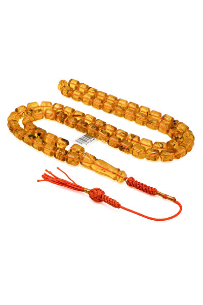 Generic Brand Baltic Amber Shawani Rosary – 66 Beads 8×9.5mm Barrel Prayer Ta...