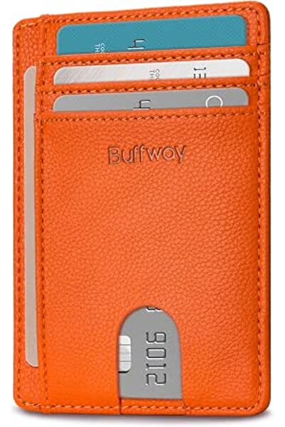 Buffway Mens RFID Blocking Slim Bifold Wallet Minimalist Leather Small Wallet...