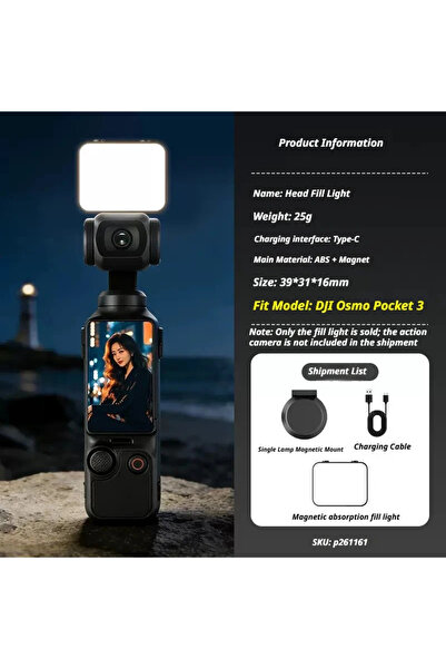 choice2 1 for pocket3 Magnetic Mini Light for DJI Osmo Pocket 4/Pocket 3 Port...