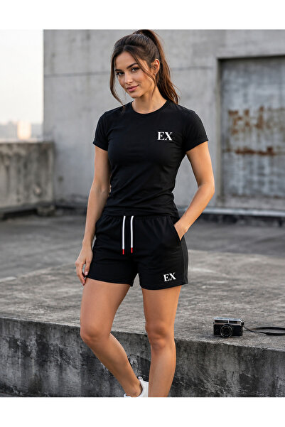 CLOTHES33 T-Shirt Shorts 2-Piece Combination Thin Summer Sweat-Absorbing Ex P...
