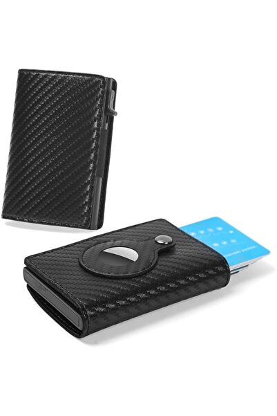 GENERAL Slim Wallet for Air Tag| Genuine Leather RFID Money Holder Automatic ...