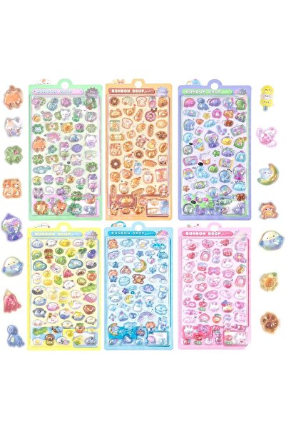 AZONEE 6 Sheets Fantastic 3D Floating Stickers - Kids Cartoon World Adventure...