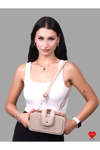 JARA Bag Berlin Women's Crossbody Bag |   Gold Detailed, Stylish, Elegant, and 3-Compartment ⭐